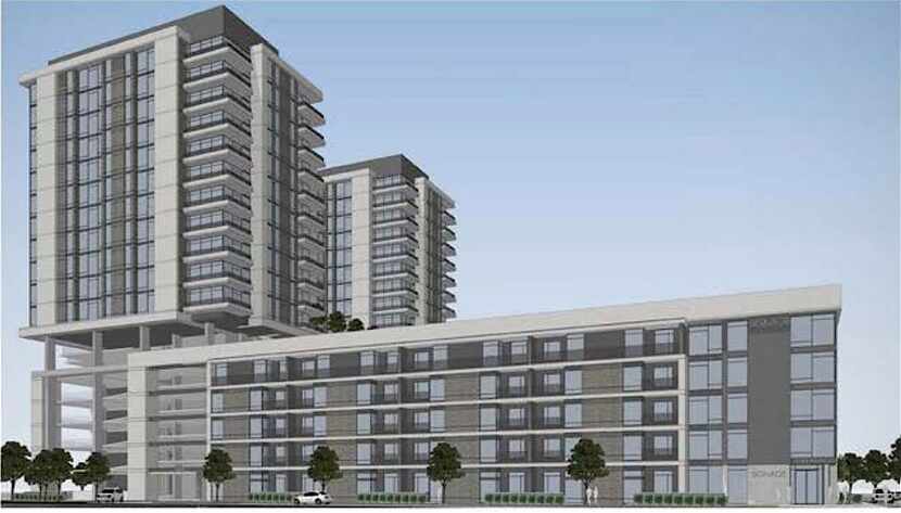 The apartment tower would include 20% below market rental rate units.