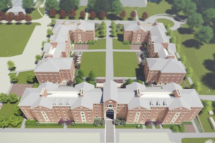 An architect's rendering of TWU's new residential village, scheduled for completion next fall.