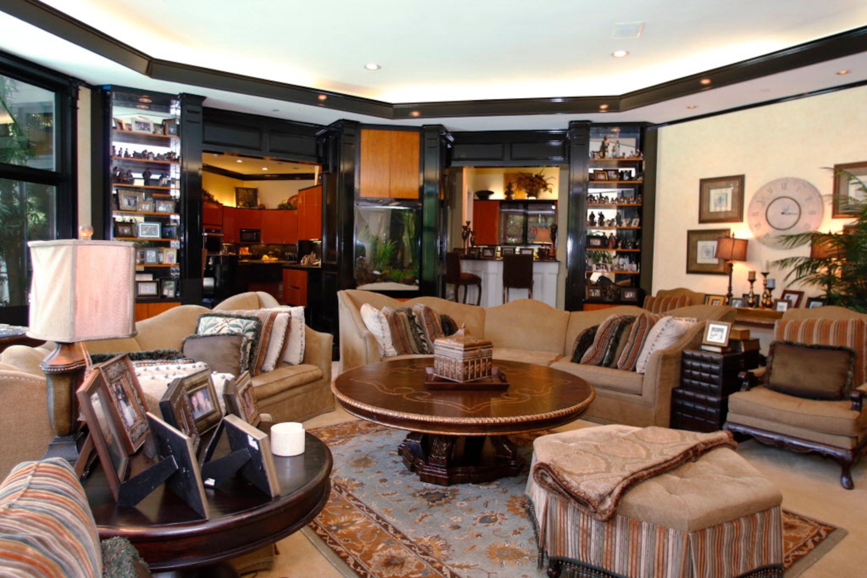 The family room in the home of former Dallas Cowboys running back Emmitt Smith and Pat Smith...