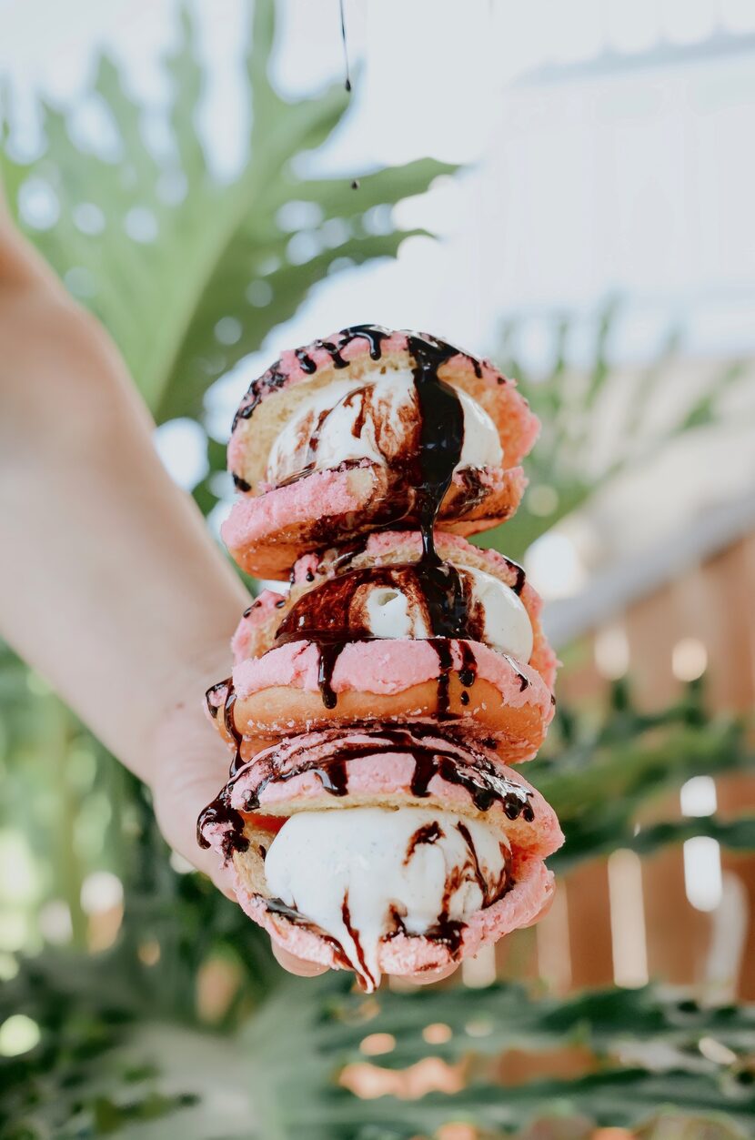 Concha ice cream sandwiches at CocoAndre Chocolatier in Dallas