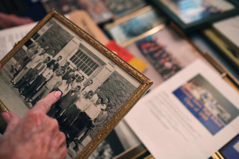 Class of '48 memorabilia has been gathered for the reunion. Member Betty Griesing keeps much...