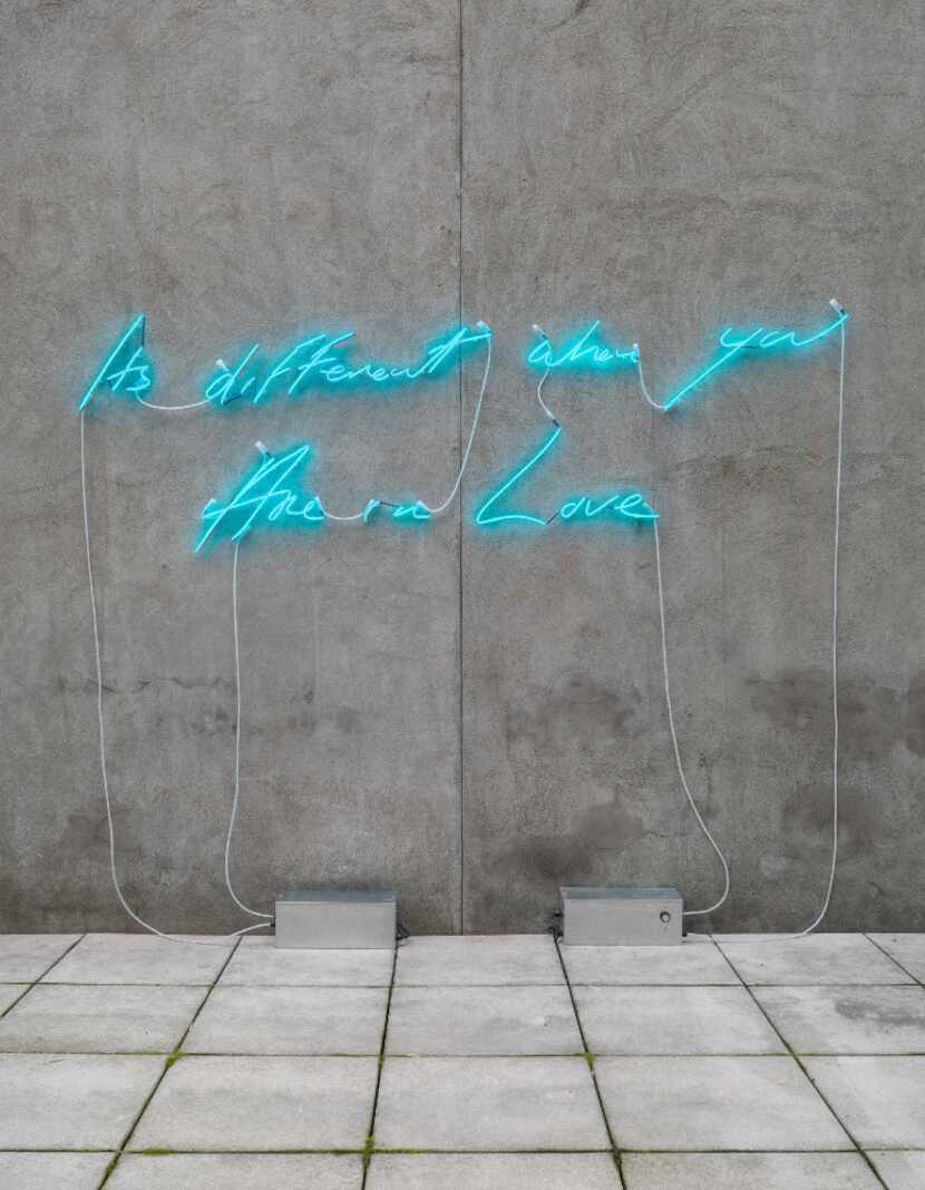 Tracey Emin's  It's different when you Are in Love, 2016,  neon. Edition of 3 