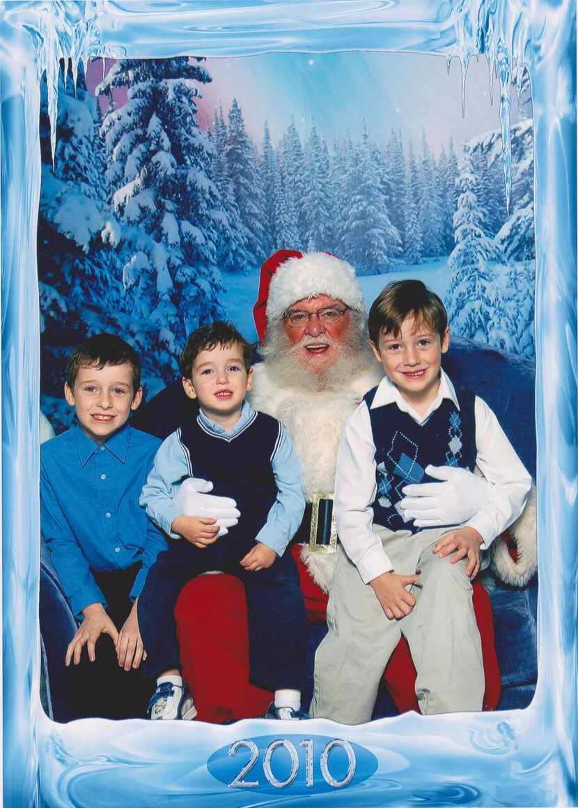 Christmas 2010: (L-R) Ryan (8), Nathan (2) and Cooper (5) with Santa. All was merry and...