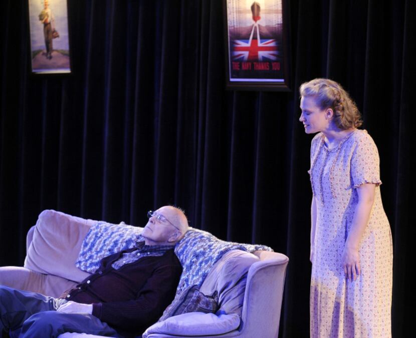 Angela Davis (right) and Howard Korn during a Theatre Britain production of 'Albert's...