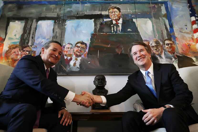 Sen. Ted Cruz met with Supreme Court nominee Judge Brett Kavanaugh in Cruz's office July 17.