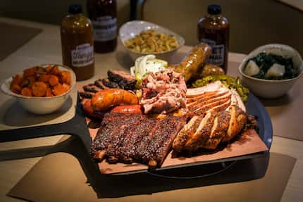 The Family Table BBQ Feast at Pappas Delta Blues Smokehouse was a huge, shareable portion.