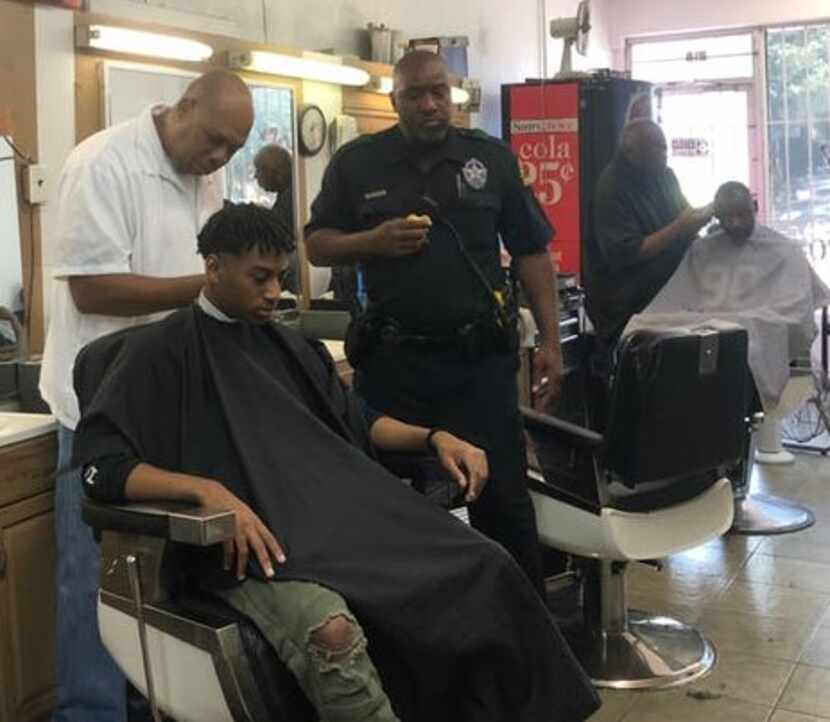 Officer Tony Edmond visited an Old East Dallas barbershop where 17-year-old Leighton Douglas...