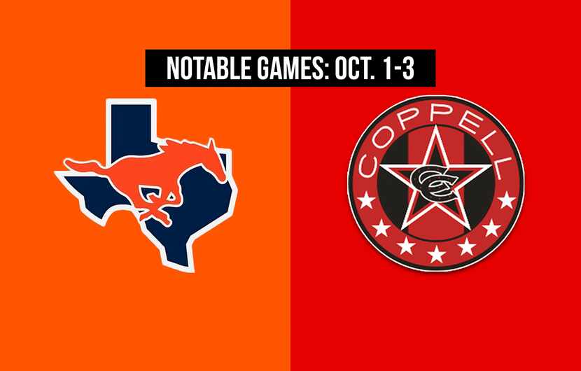 Notable games for the week of Oct. 1-3 of the 2020 season: Sachse vs. Coppell.
