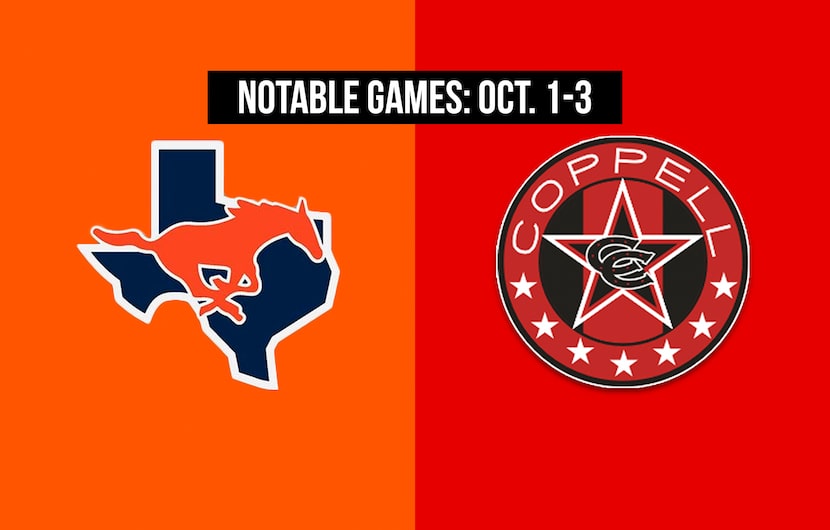 Notable games for the week of Oct. 1-3 of the 2020 season: Sachse vs. Coppell.