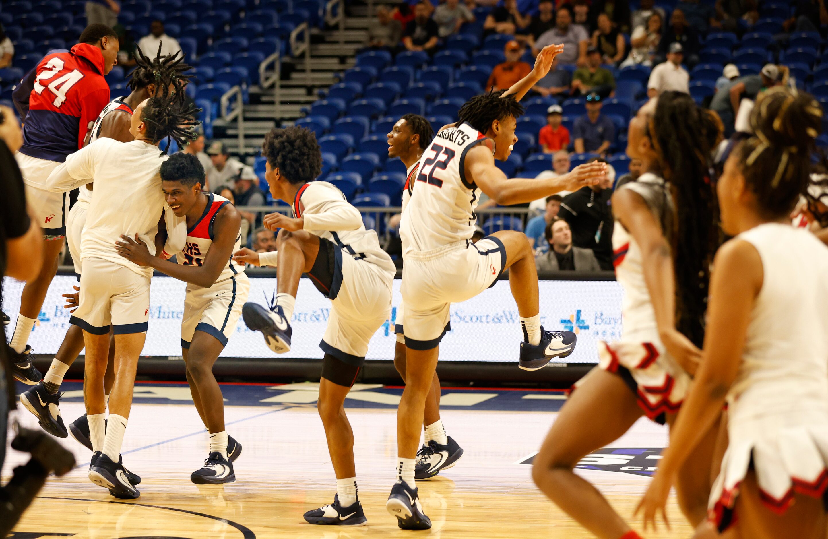 Dallas Kimball celebrates after the clock runs out. Dallas Kimball defeated Killeen Ellison...