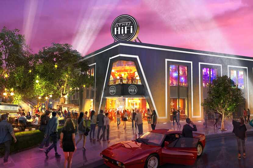 The exterior of The HiFi Dallas, now a Design District warehouse, which is set to open in May.