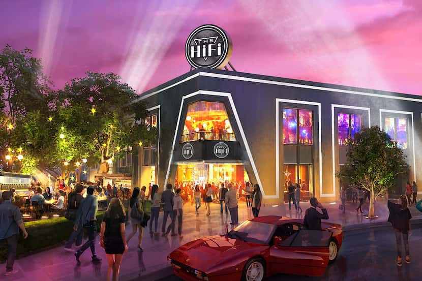 The exterior of The HiFi Dallas, now a Design District warehouse, which is set to open in May.