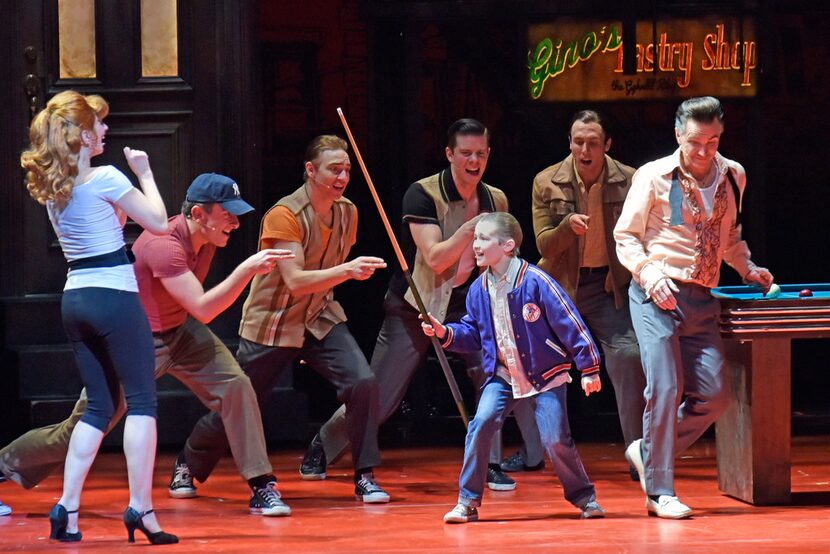 Frankie Leoni as Young Calogero during a performance of the musical A Bronx Tale at the...