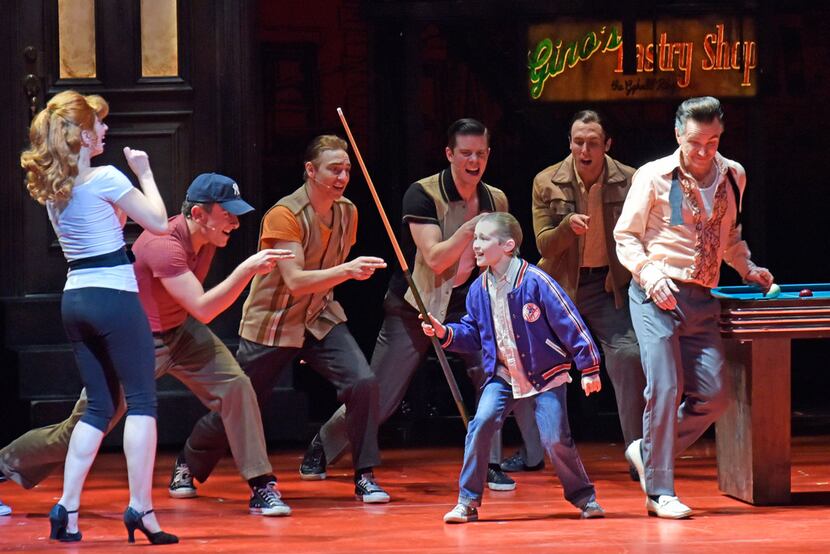 Frankie Leoni as Young Calogero during a performance of the musical A Bronx Tale at the...