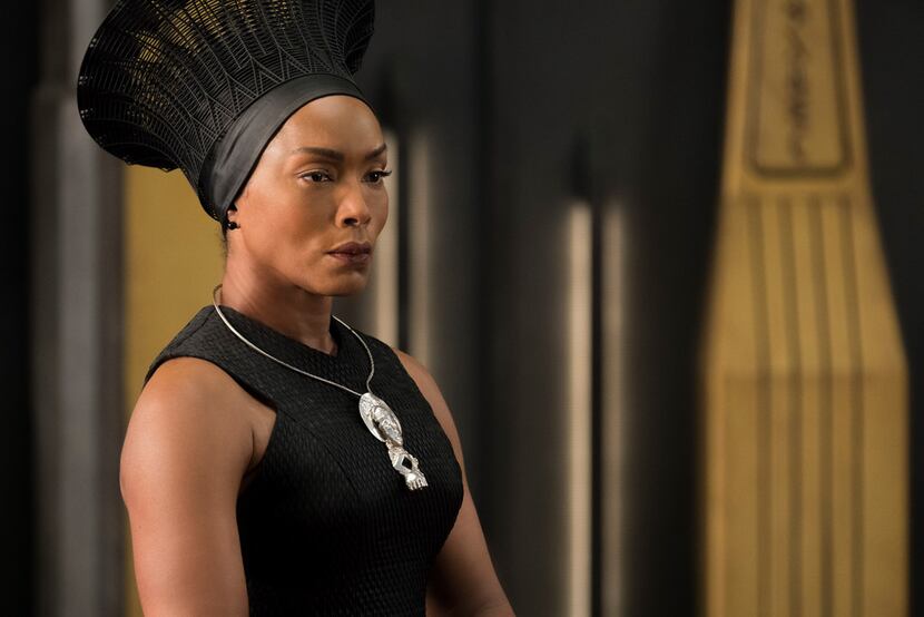 Angela Bassett stars as King T'Challa's mother, Ramonda, in Black Panther.