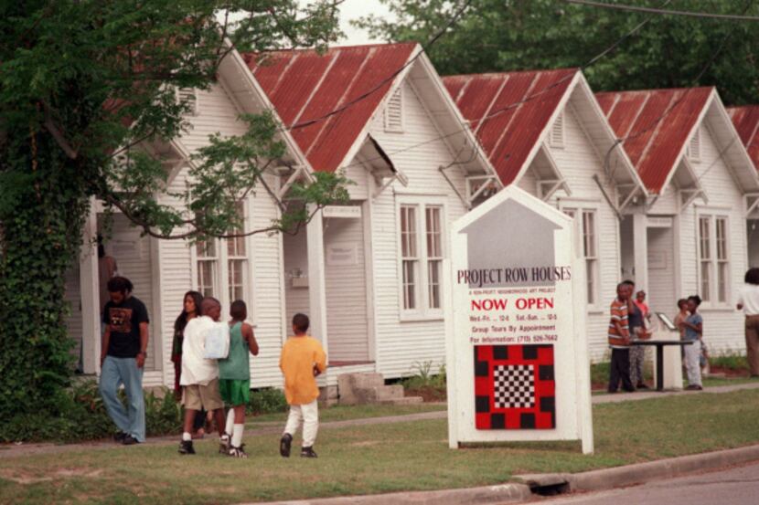 The cottages of Project Row Houses in Houston's Third Ward are used for artist studios and...