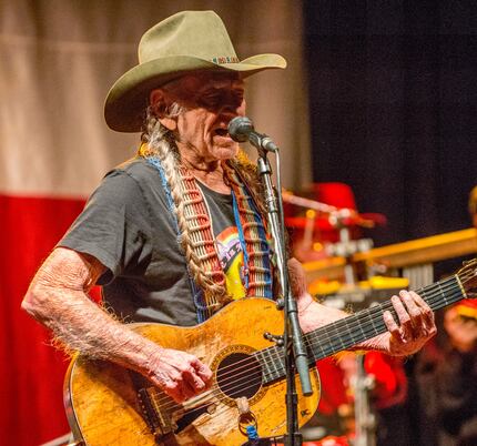 Country music legend Willie Nelson performs at Billy Bob's Texas in Fort Worth with Trigger,...