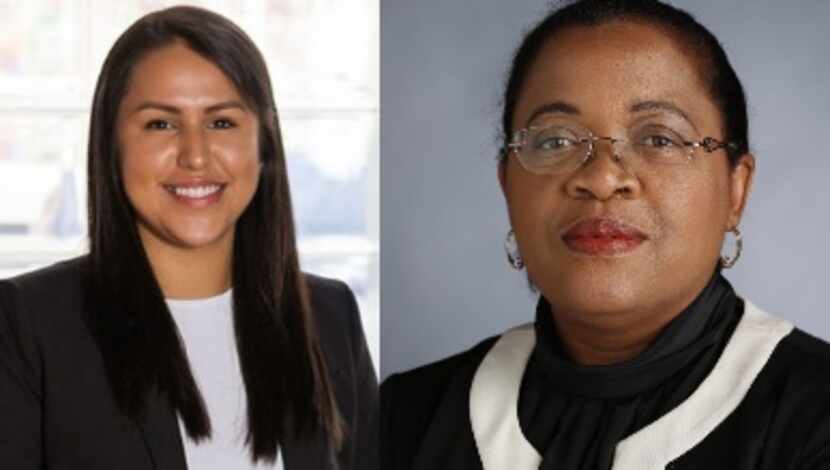 Karla Garcia, left, and Camile D. White, right, will likely be in a runoff for the District...