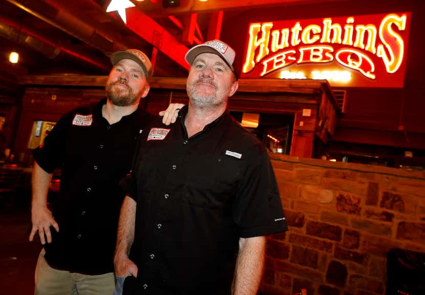 Brothers Tim (left) and Trey Hutchins at Hutchins BBQ in McKinney on Monday, February 6,...