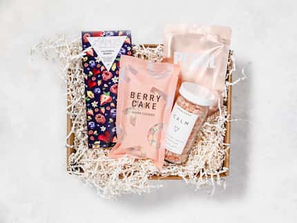 Foxtrot sells baskets with gift items in them. For a Mom's Spa Day basket in 2021, the shop...
