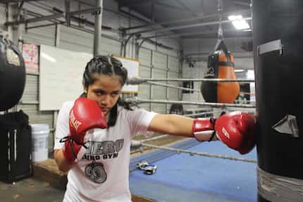 Aubrey Muñiz entrena con gran disciplina en el Vivero Boxing Gym.