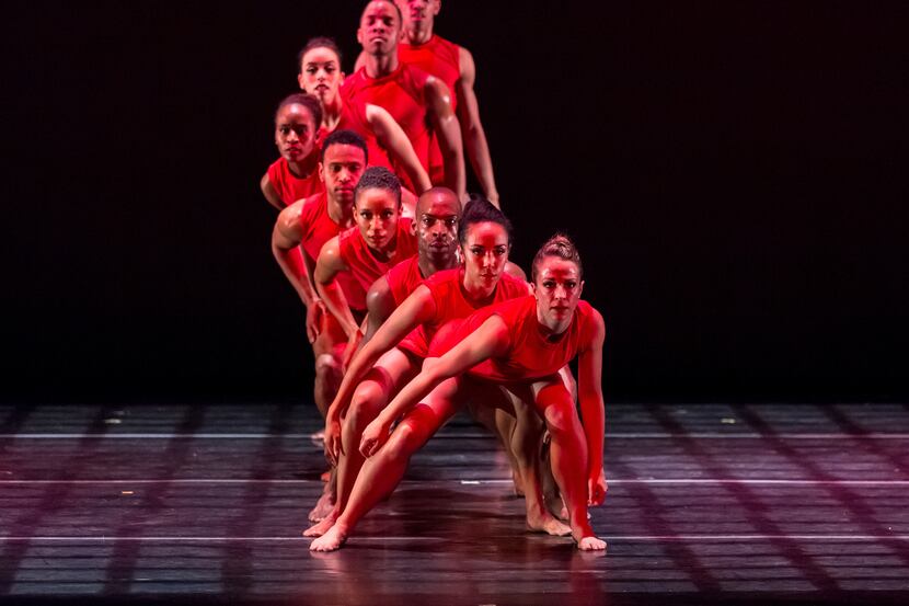 Dallas Black Dance Theatre performing Bruce Wood's Red at a dress rehearsal. Photo by...