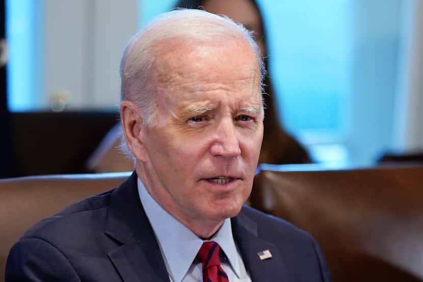 President Joe Biden speaks during a cabinet meeting at the White House, Thursday, Jan. 5,...