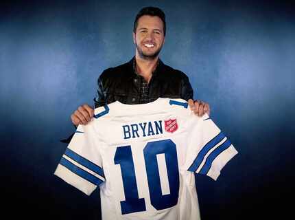 Luke Bryan received an honorary Dallas Cowboys jersey. Why No. 10? It was "always my...