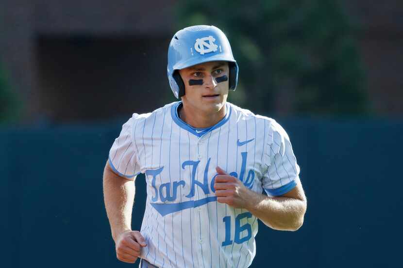 North Carolina's Casey Cook (16) runs the bases during an NCAA regional baseball game on...