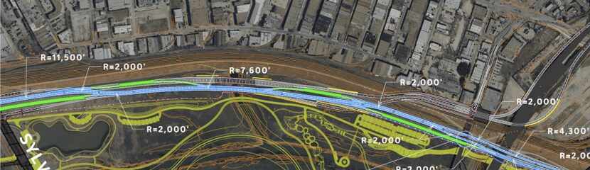 
A new draft design indicates that the Trinity Parkway’s meanders might be less pronounced...