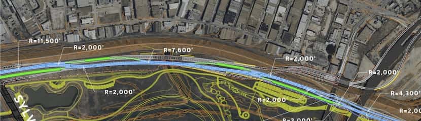 
A new draft design indicates that the Trinity Parkway’s meanders might be less pronounced...
