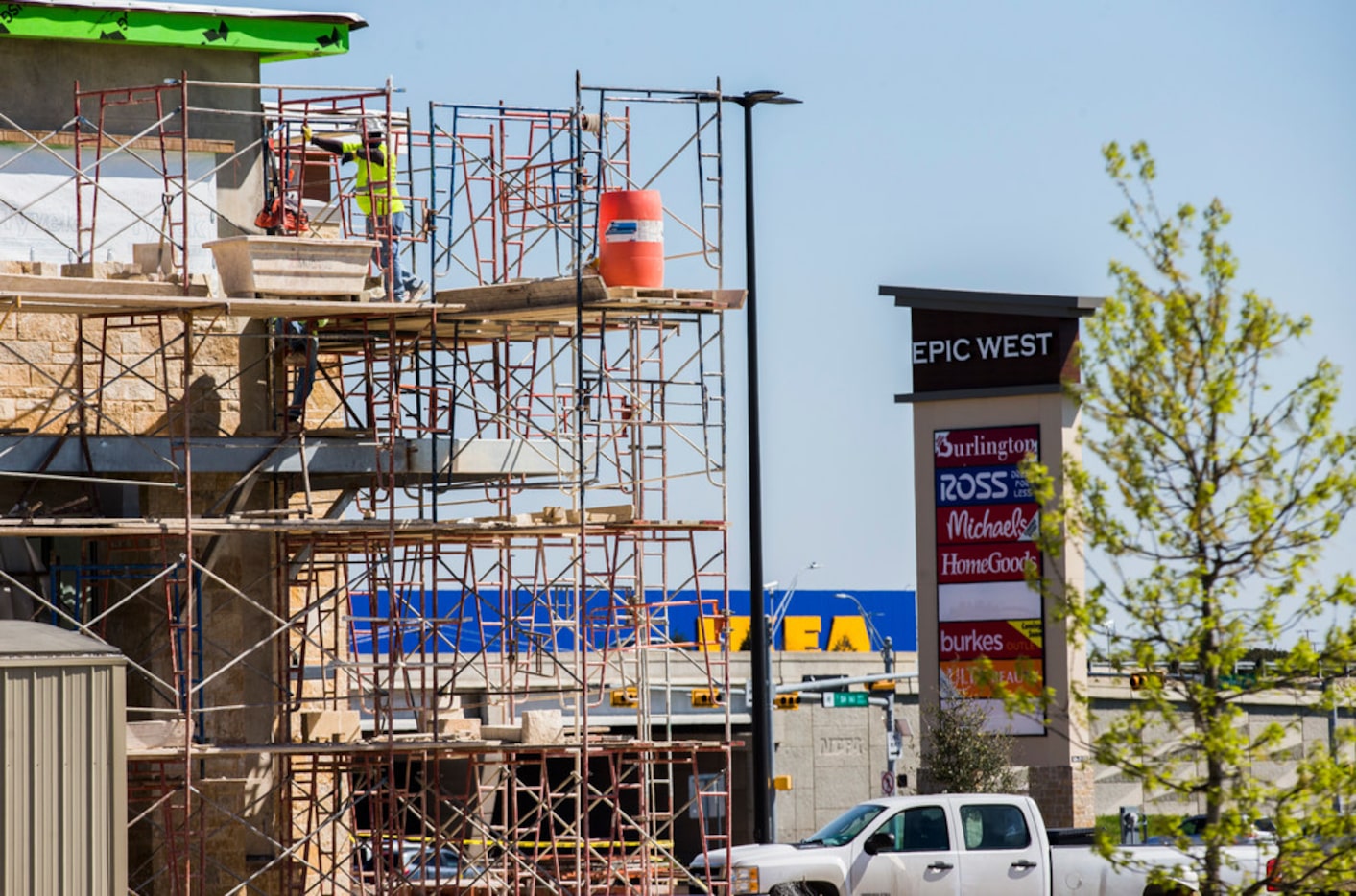 Retail stores are under construction near the new Ikea at the intersection of State Highway...