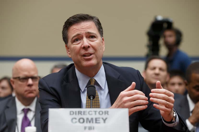 In this July 7, 2016 file photo, FBI Director James Comey testifies on Capitol Hill in...