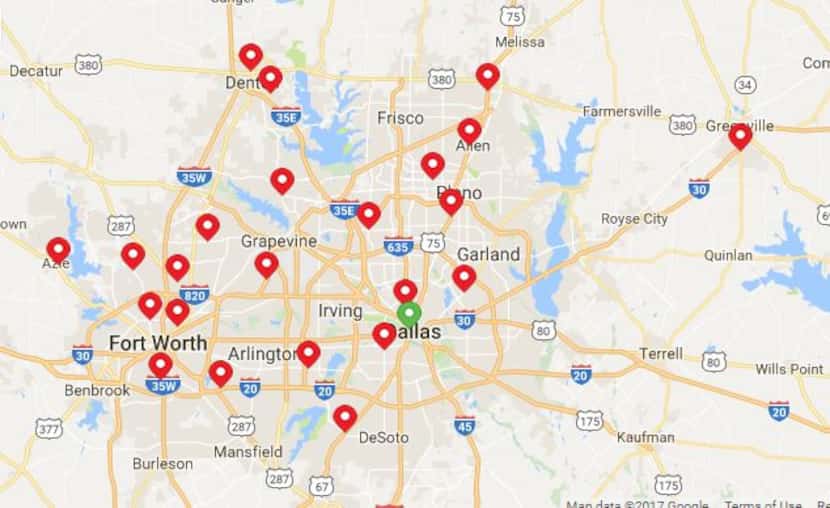 RadioShack has 23 stores in Dallas-Fort Worth, according to its website's store locator. 