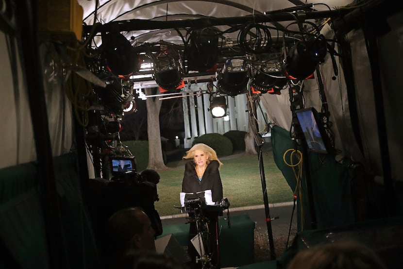 White House Counselor to the President Kellyanne Conway is interviewed by FOX News on the...