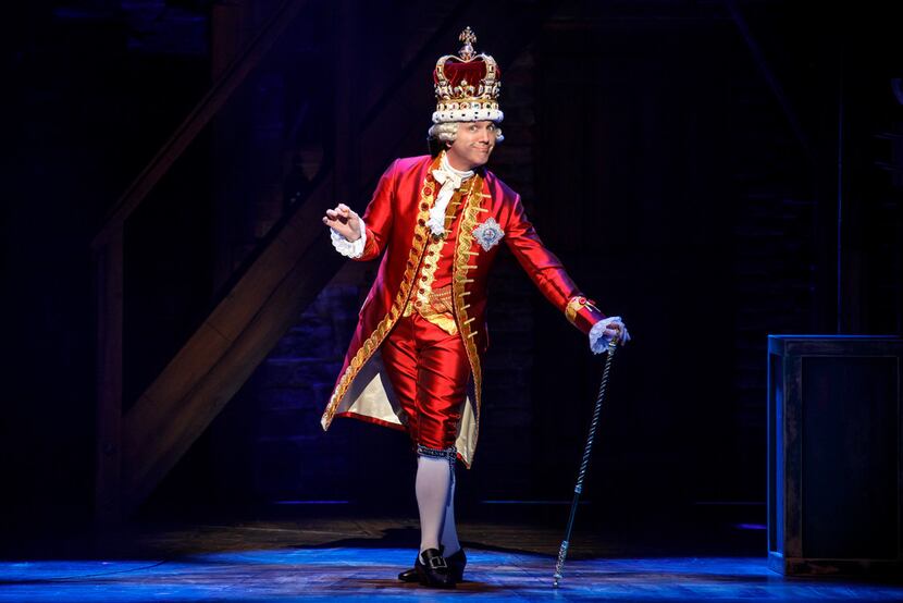 Jon Patrick Walker stars as a foppish King George in the touring production ofHamilton now...