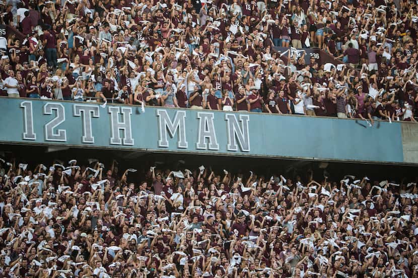 Fans fill Kyle Field during a matchup between the Texas A&M Aggies and the Northwestern...