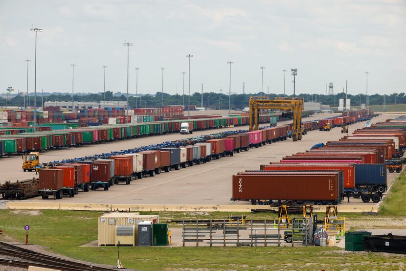 Union Pacific’s Dallas Intermodal Terminal pictured in Hutchins, Texas, Friday, June 3,...