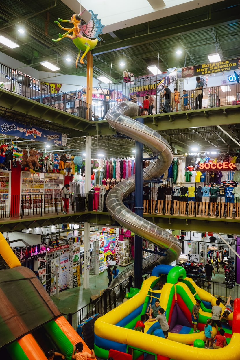 People shop at “El Mercado” at La Gran Plaza de Fort Worth in Fort Worth, Texas on Sunday,...