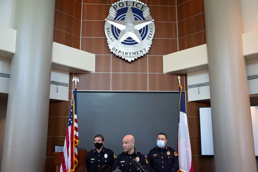 Dallas Police Chief Eddie Garcia speaks at a press conference in April to discuss the...