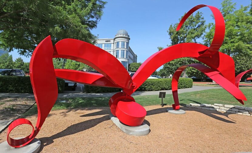 Some of the sculpture on display at Hall Park in Frisco.