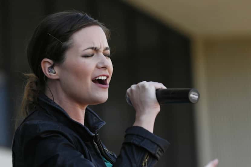 Texas native Krista Branch performed during a Roane County tea party rally Oct. 15 at the...