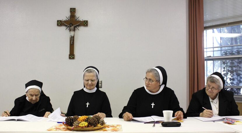 Nuns at the Jesus the Good Shepherd Convent  lead a workshop for young women attending a...