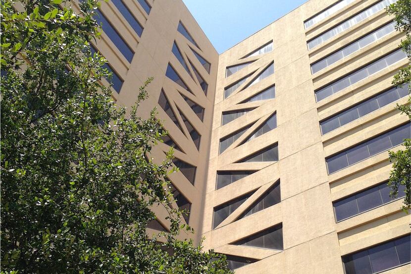 The Crossings office building is on LBJ Freeway east of the Dallas Galleria.
