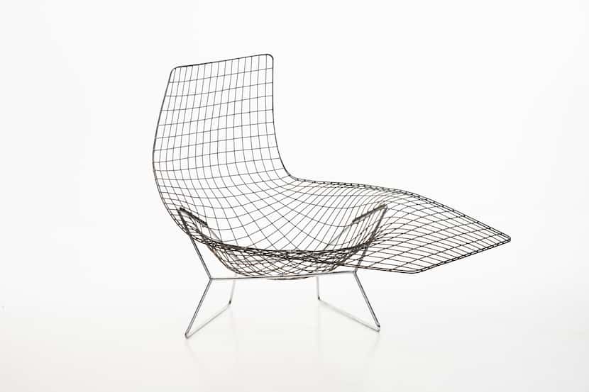 Harry Bertoia's ''Hand Made Chair Prototype' (Asymmetric Chaise Lounge), c. 1952, bronze...