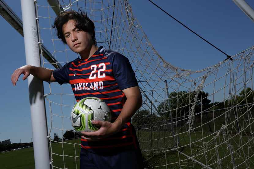 Brennan Bezdek poses for a photograph at Frisco Wakeland High School in Frisco, TX, on May...