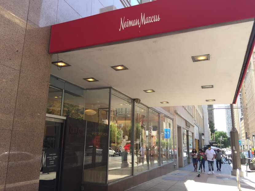 The view along Main Street of Neiman Marcus in downtown Dallas. The store has been repaired...