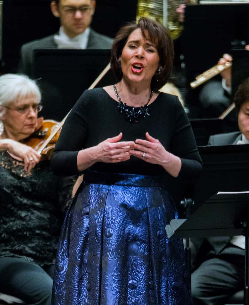Soprano Jessica Rivera performing with the Fort Worth Symphony Orchestra conducted by Robert...
