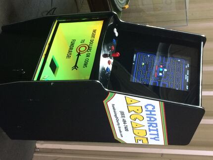 A Charity Arcade cabinet.