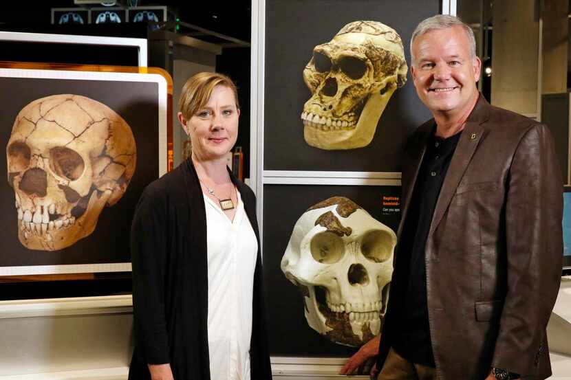 Lee Berger, right, a paleoanthropologist, discovered a new species of human relative, Homo...